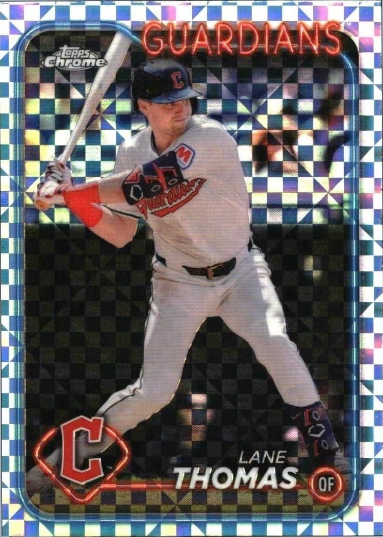 Lane Thomas 2024 Topps Chrome Update Series #USC182 Baseball Trading Card - Front 2024 Topps Chrome Update Series Lane Thomas #USC182 baseball trading card front