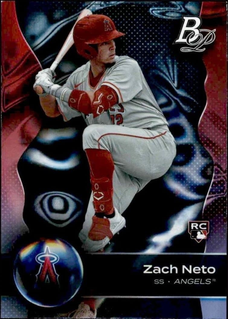 2023 Topps Bowman Platinum Zach Neto #102 trading card