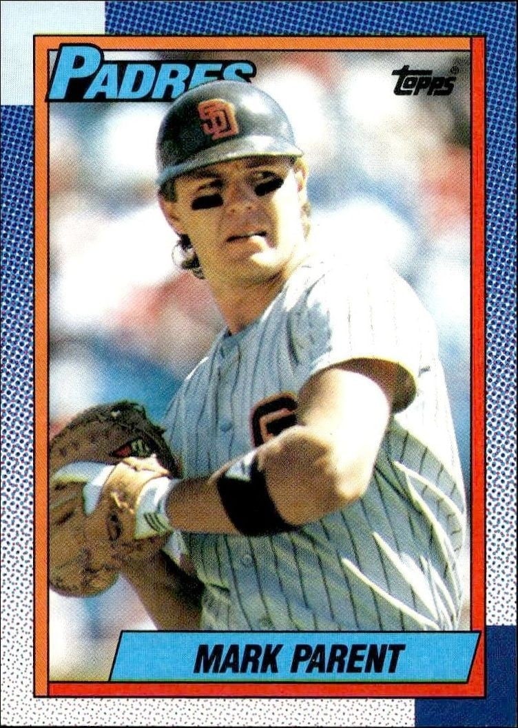 Mark Parent 1990 Topps #749 Baseball Trading Card - Front 1990 Topps Mark Parent #749 baseball trading card front