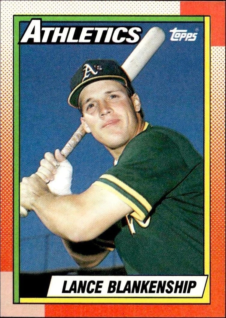 Lance Blankenship 1990 Topps #132 Baseball Trading Card - Front 1990 Topps Lance Blankenship #132 baseball trading card front