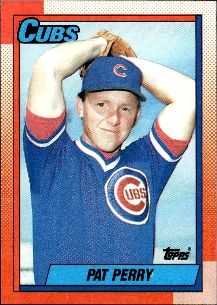 Pat Perry 1990 Topps #541 Baseball Trading Card - Front 1990 Topps Pat Perry #541 baseball trading card front