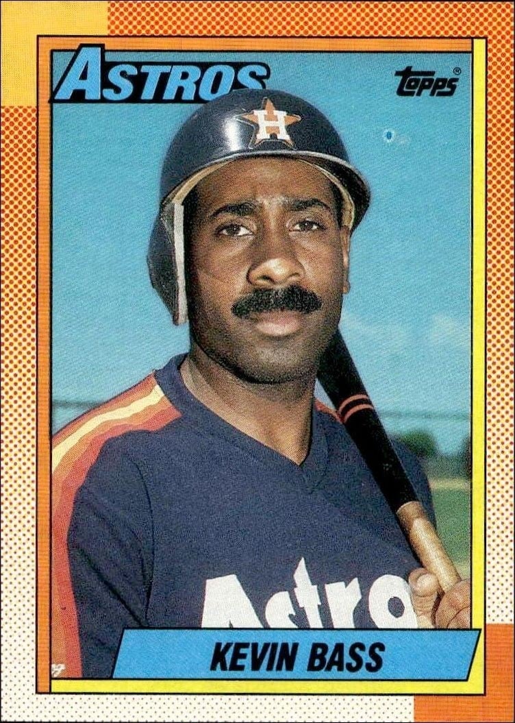 Kevin Bass 1990 Topps #281 Baseball Trading Card - Front 1990 Topps Kevin Bass #281 baseball trading card front