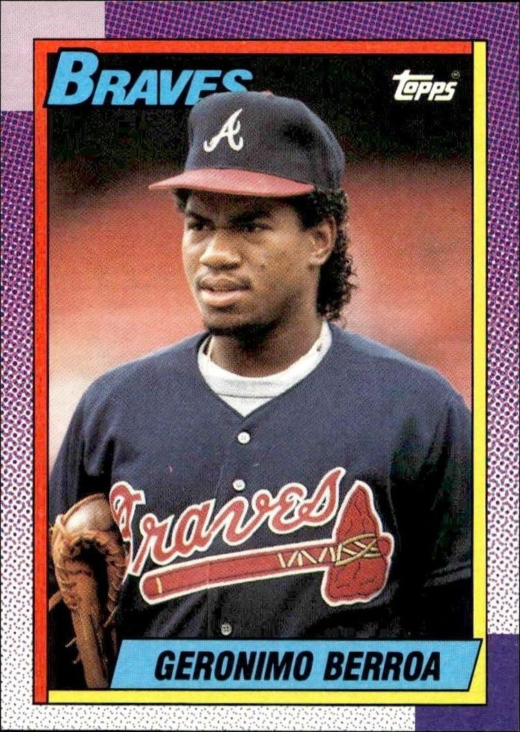 Geronimo Berroa 1990 Topps #617 Baseball Trading Card - Front 1990 Topps Geronimo Berroa #617 baseball trading card front