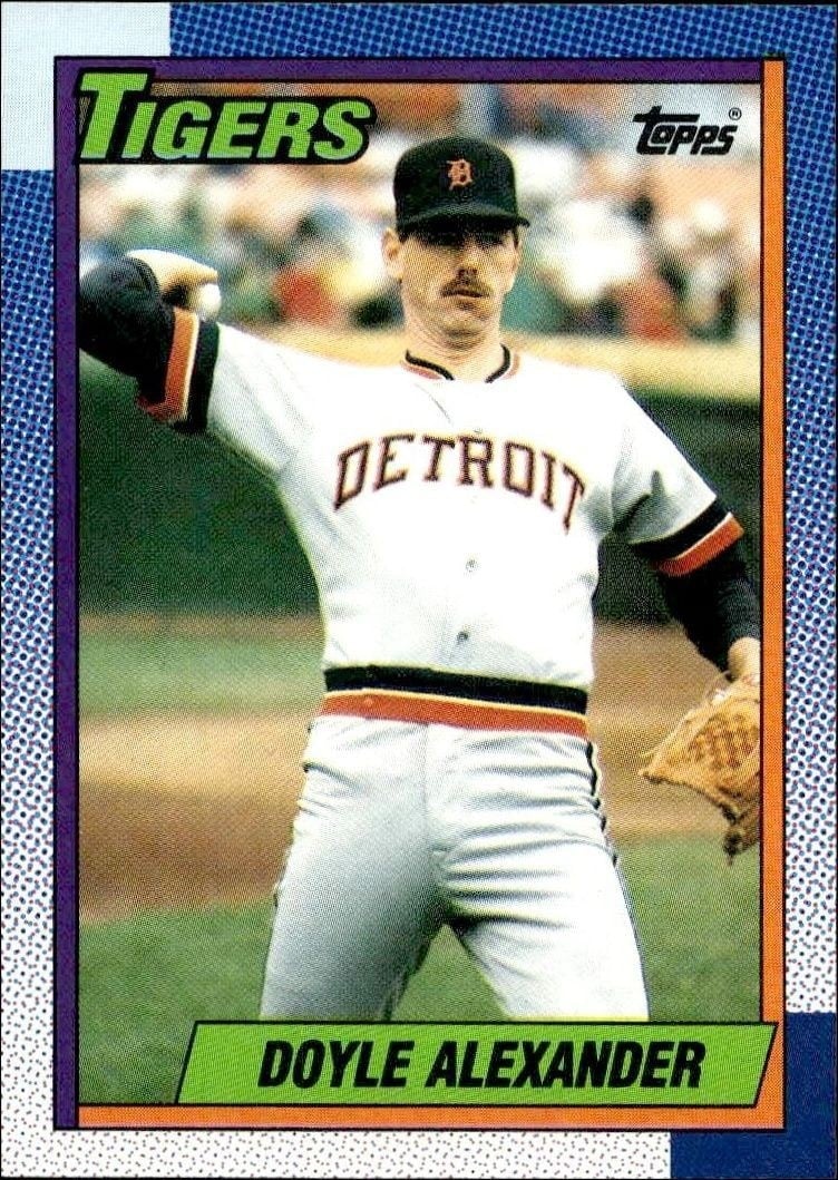 Doyle Alexander 1990 Topps #748 Baseball Trading Card - Front 1990 Topps Doyle Alexander #748 baseball trading card front