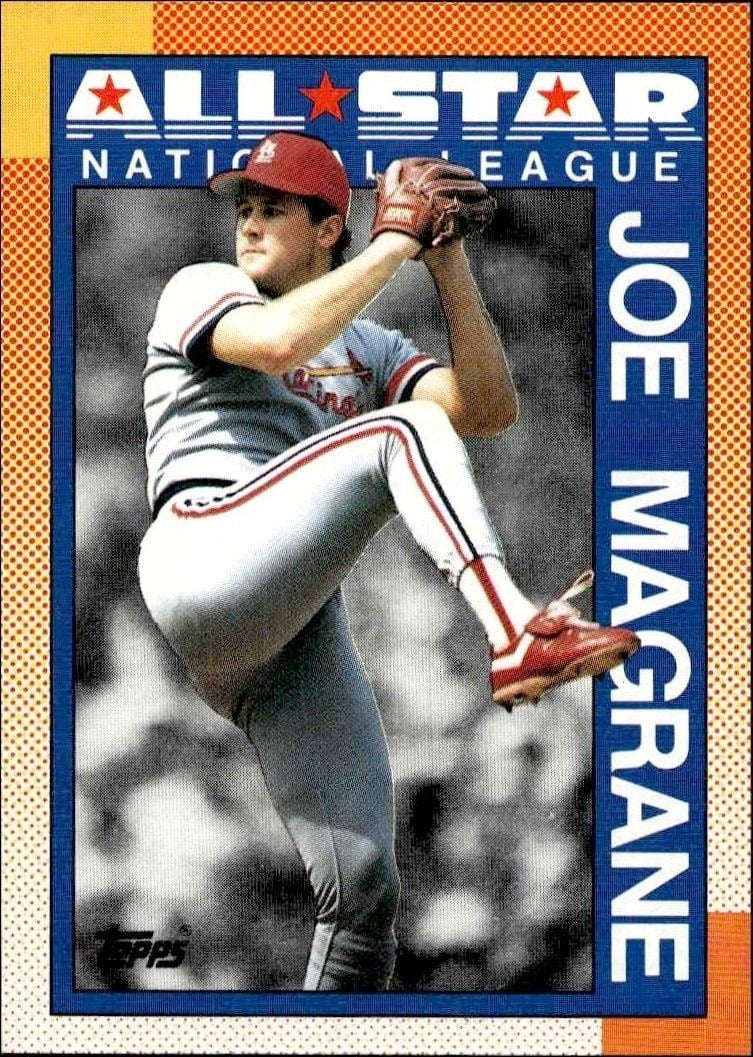 Joe Magrane 1990 Topps #406 Baseball Trading Card - Front 1990 Topps Joe Magrane #406 baseball trading card front