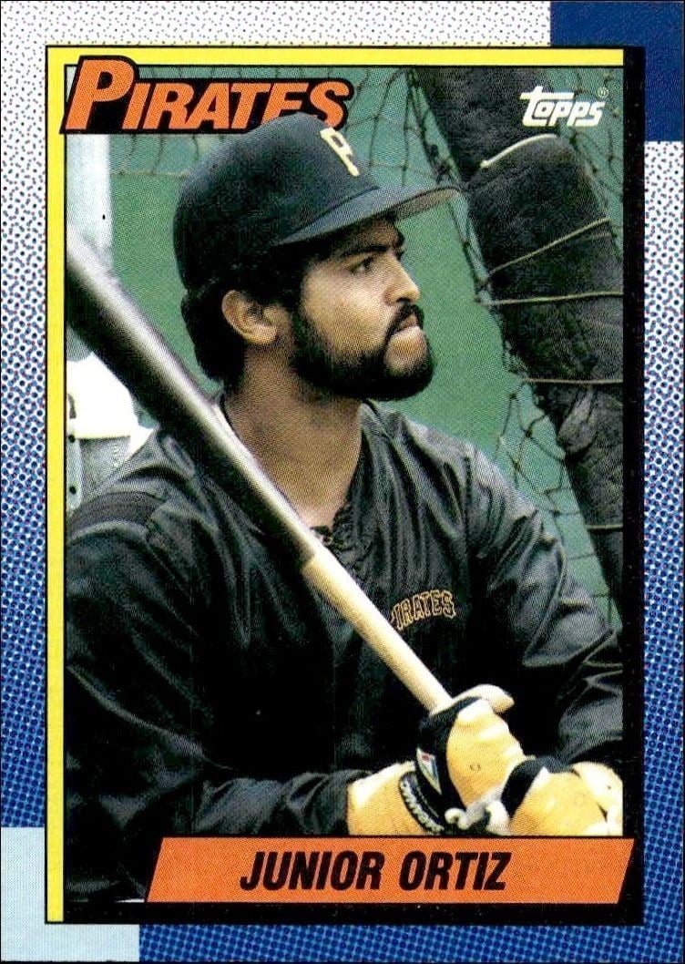 Junior Ortiz 1990 Topps #322 Baseball Trading Card - Front 1990 Topps Junior Ortiz #322 baseball trading card front