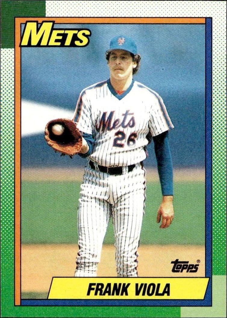Frank Viola 1990 Topps #470 Baseball Trading Card - Front 1990 Topps Frank Viola #470 baseball trading card front