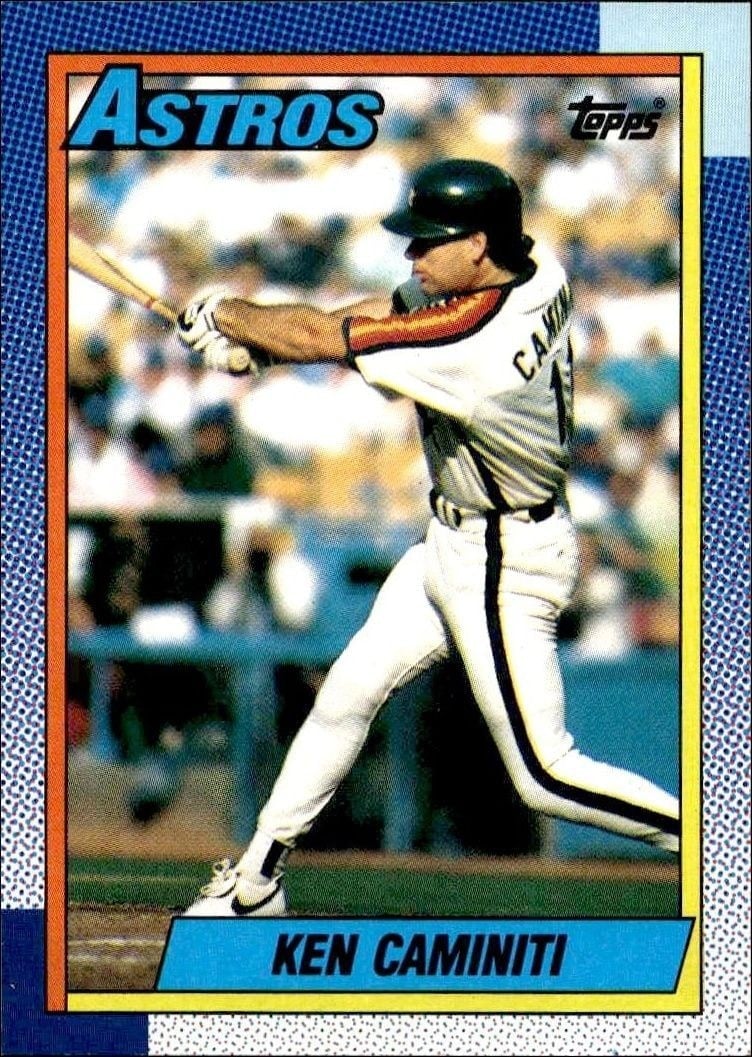 Ken Caminiti 1990 Topps #531 Baseball Trading Card - Front 1990 Topps Ken Caminiti #531 baseball trading card front