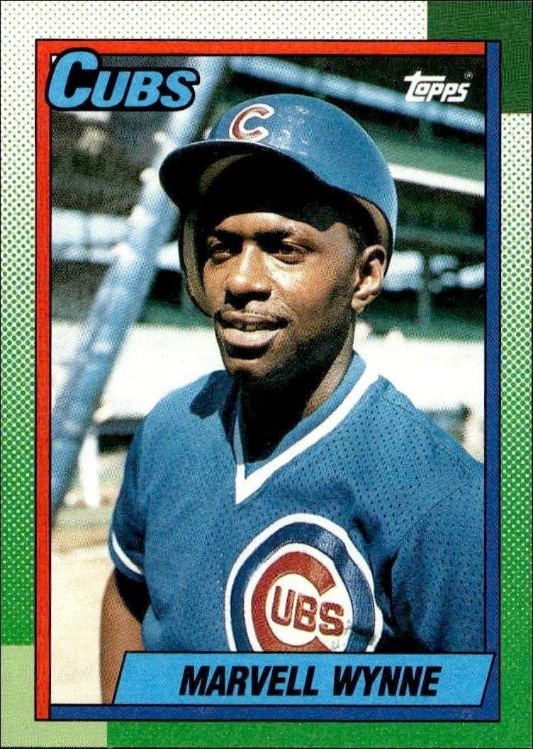 Marvell Wynne 1990 Topps #256 Baseball Trading Card - Front 1990 Topps Marvell Wynne #256 baseball trading card front