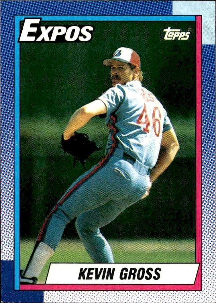 Kevin Gross 1990 Topps #465 Baseball Trading Card - Front 1990 Topps Kevin Gross #465 baseball trading card front