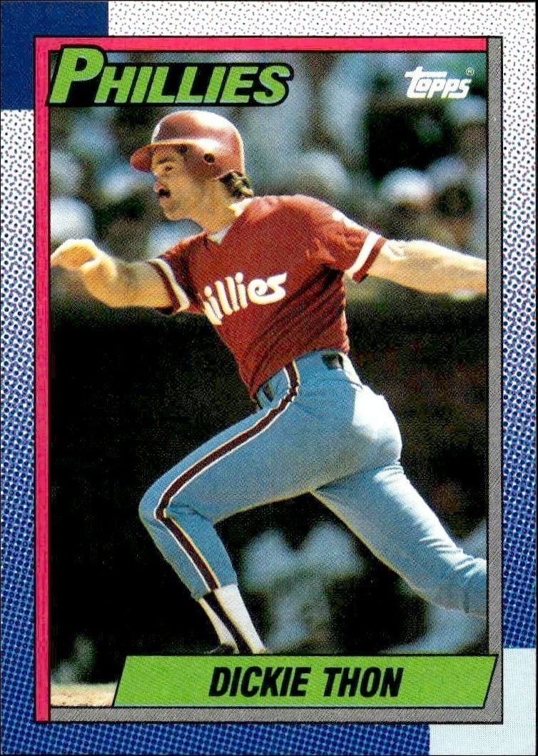 Dickie Thon 1990 Topps #269 Baseball Trading Card - Front 1990 Topps Dickie Thon #269 baseball trading card front