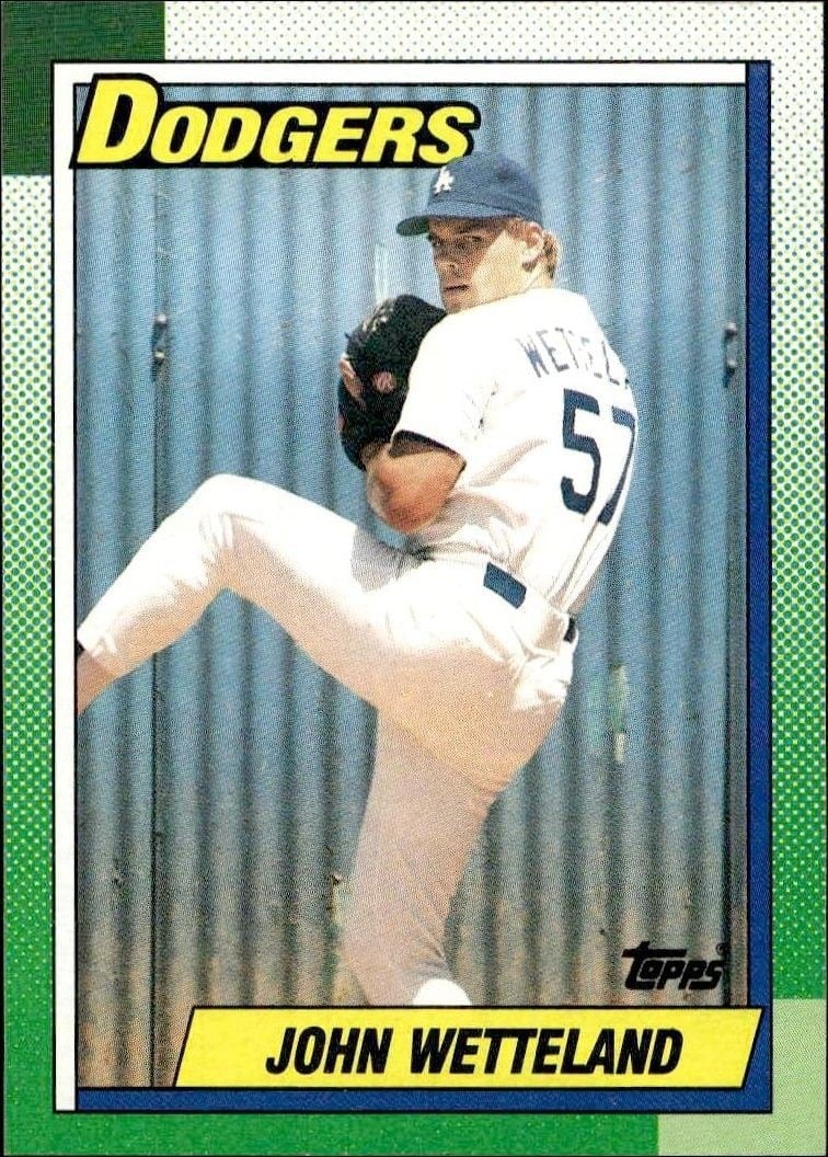 John Wetteland 1990 Topps #631 Baseball Trading Card - Front 1990 Topps John Wetteland #631 baseball trading card front