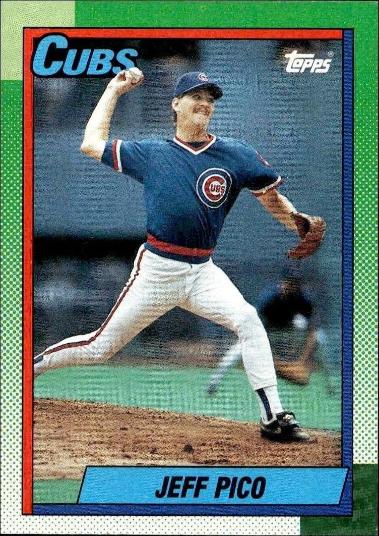 Jeff Pico 1990 Topps #613 Baseball Trading Card - Front 1990 Topps Jeff Pico #613 baseball trading card front
