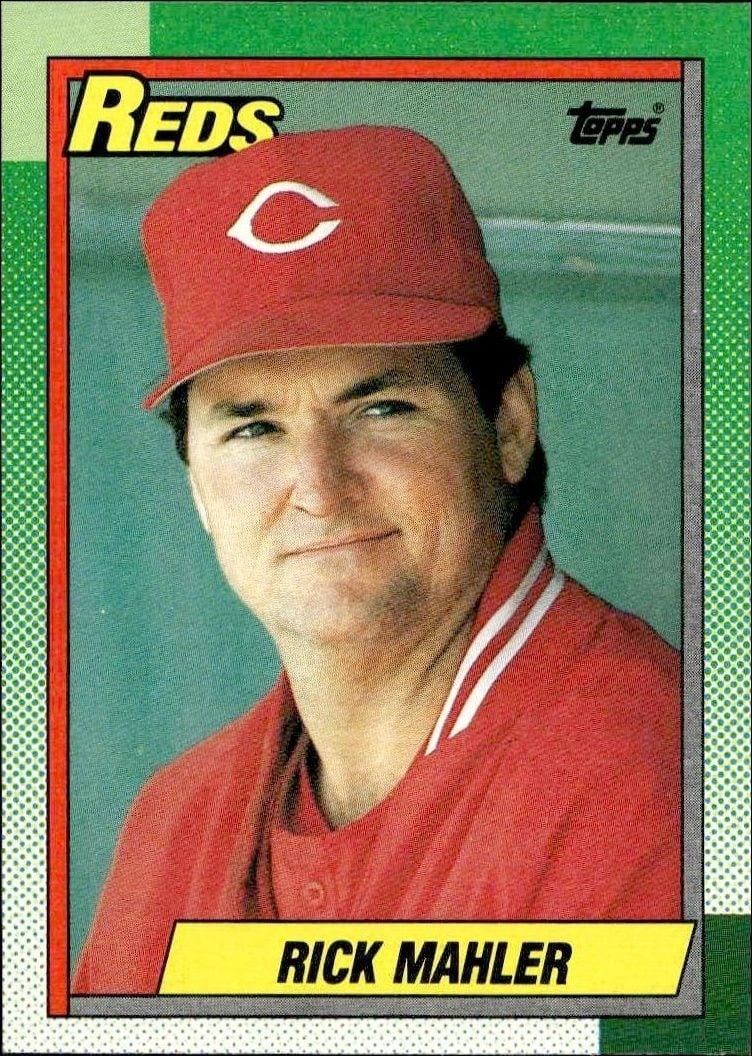 Rick Mahler 1990 Topps #151 Baseball Trading Card - Front 1990 Topps Rick Mahler #151 baseball trading card front