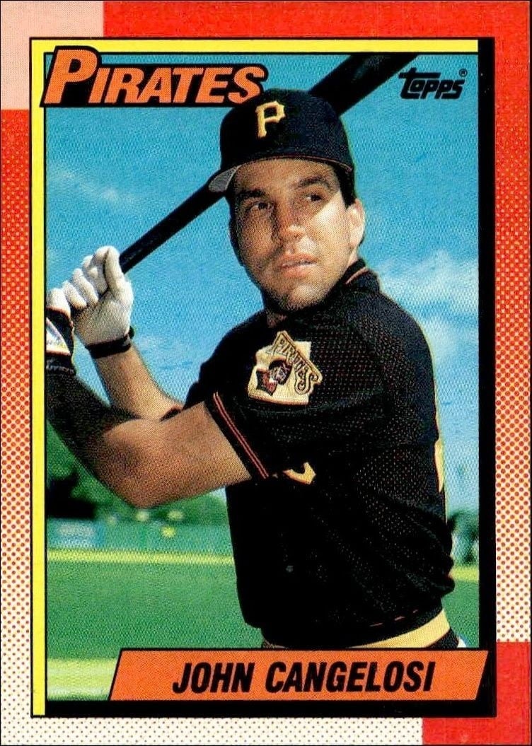 John Cangelosi 1990 Topps #29 Baseball Trading Card - Front 1990 Topps John Cangelosi #29 baseball trading card front