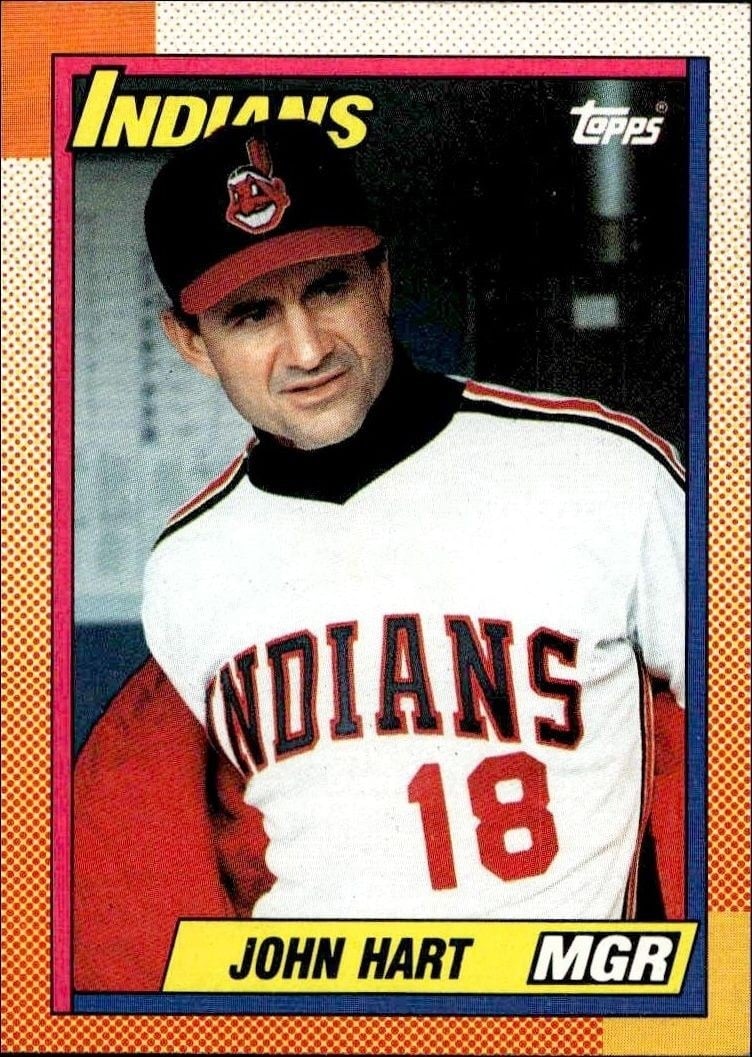 John Hart 1990 Topps #141 Baseball Trading Card - Front 1990 Topps John Hart #141 baseball trading card front