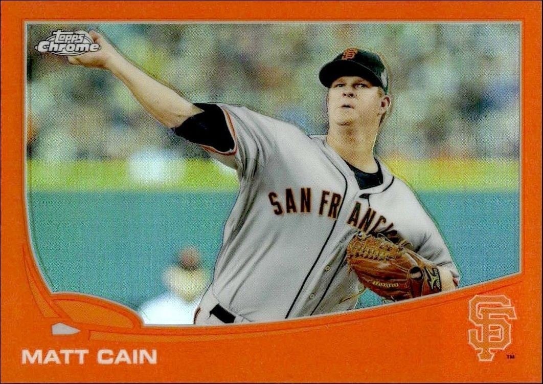 2013 Topps Chrome Matt Cain #8 trading card