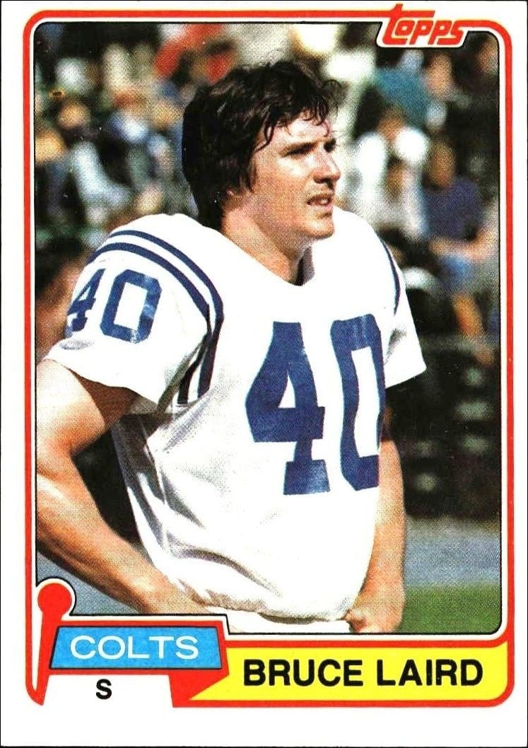 Bruce Laird 1981 Topps #326 Football Trading Card - Front 1981 Topps Bruce Laird #326 football trading card front