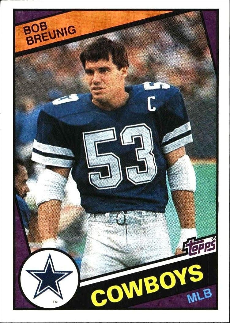 Bob Breunig 1984 Topps #236 Football Trading Card - Front 1984 Topps Bob Breunig #236 football trading card front