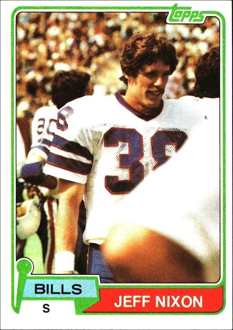 Jeff Nixon 1981 Topps #313 Football Trading Card - Front 1981 Topps Jeff Nixon #313 football trading card front