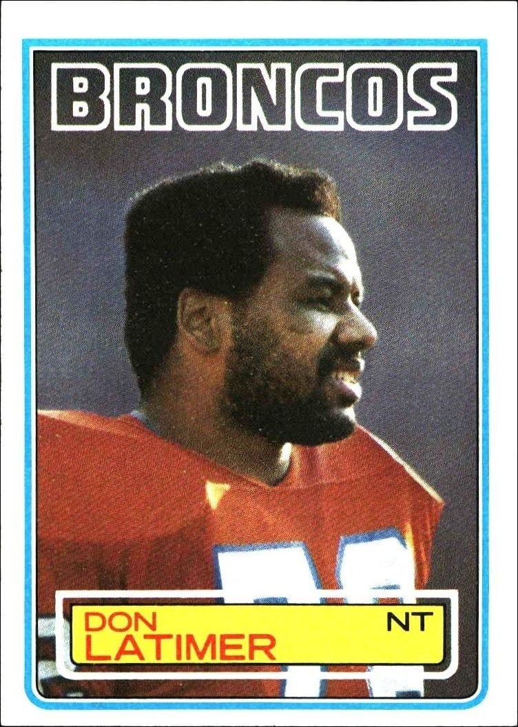 Don Latimer 1983 Topps #265 Football Trading Card - Front 1983 Topps Don Latimer #265 football trading card front