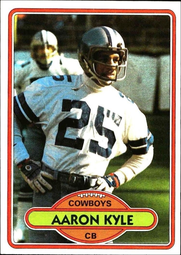 Aaron Kyle 1980 Topps #286 Football Trading Card - Front 1980 Topps Aaron Kyle #286 football trading card front