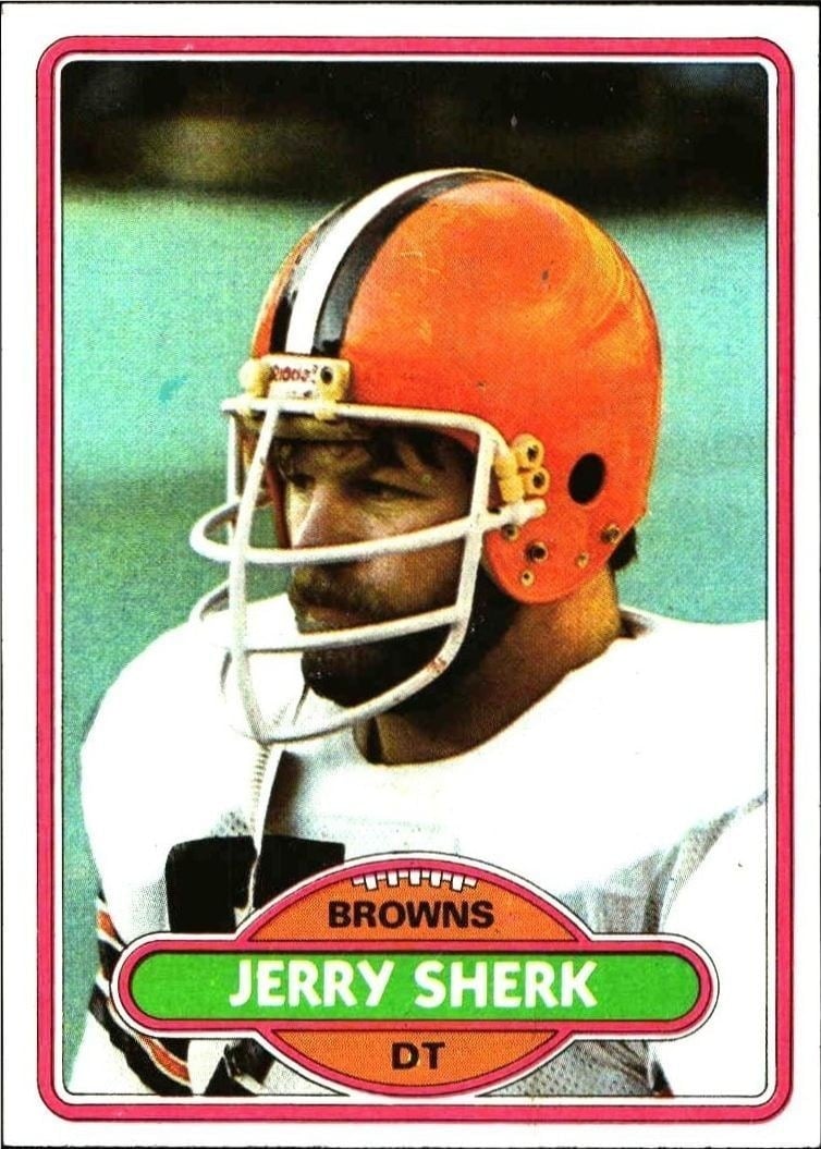 Jerry Sherk 1980 Topps #325 Football Trading Card - Front 1980 Topps Jerry Sherk #325 football trading card front