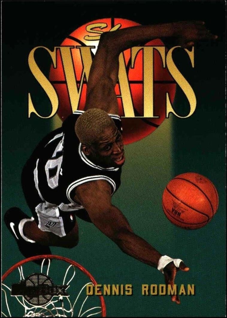 Dennis Rodman 1994-95 Skybox #336 Basketball Trading Card - Front 1994-95 Skybox Dennis Rodman #336 basketball trading card front