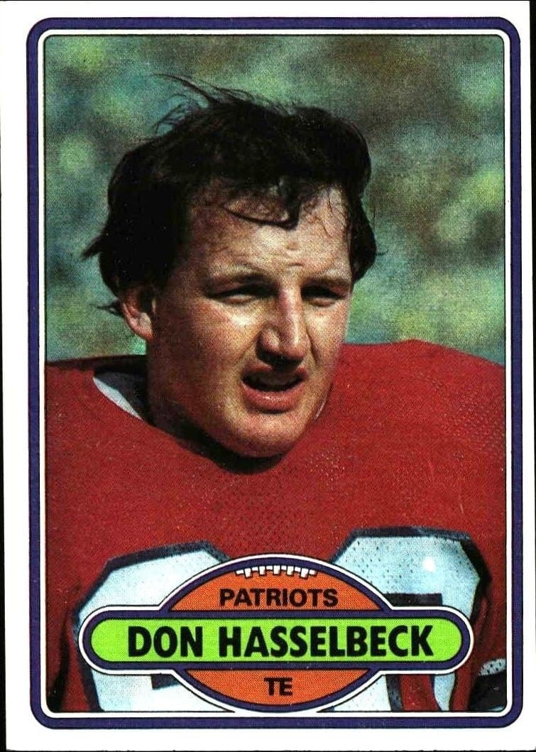 Don Hasselbeck 1980 Topps #311 Football Trading Card - Front 1980 Topps Don Hasselbeck #311 football trading card front