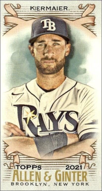 Kevin Kiermaier 2021 Topps Allen & Ginter #246 Baseball Trading Card - Front 2021 Topps Allen & Ginter Kevin Kiermaier #246 baseball trading card front
