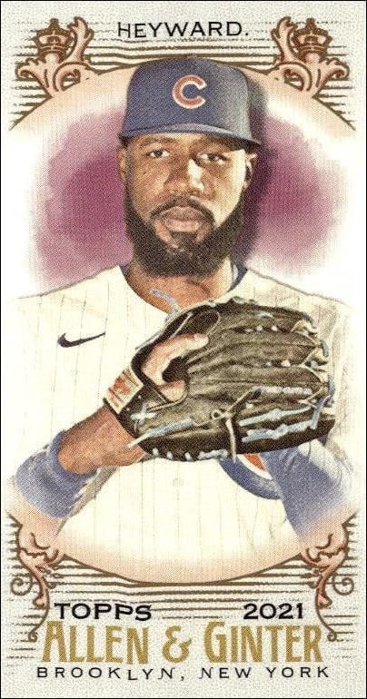Jason Heyward 2021 Topps Allen & Ginter #154 Baseball Trading Card - Front 2021 Topps Allen & Ginter Jason Heyward #154 baseball trading card front