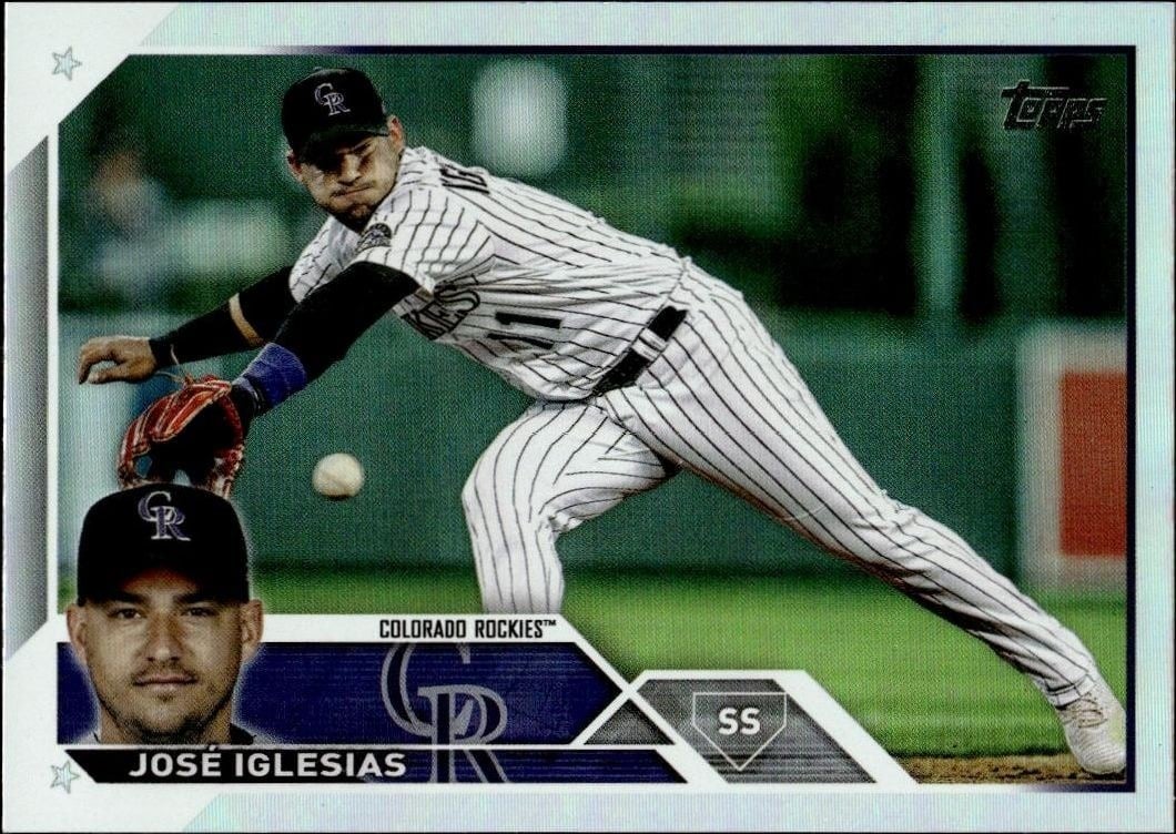 Jose Iglesias 2023 Topps Series 2 #653 Baseball Trading Card - Front 2023 Topps Series 2 Jose Iglesias #653 baseball trading card front
