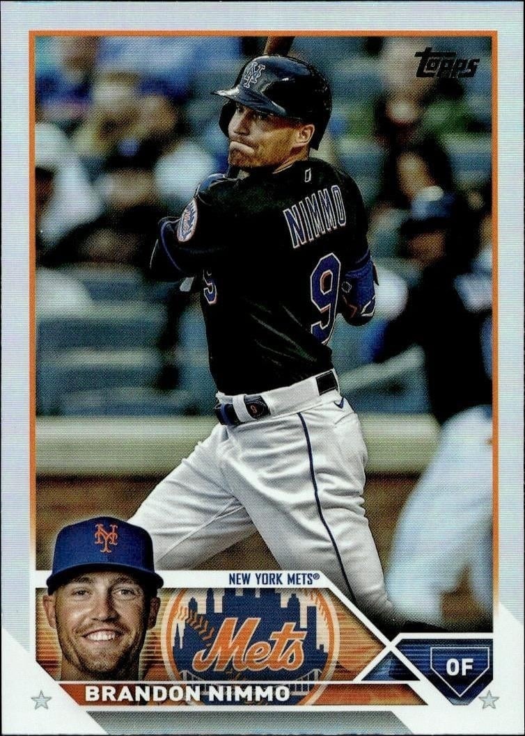 Brandon Nimmo 2023 Topps Series 2 #614 Baseball Trading Card - Front 2023 Topps Series 2 Brandon Nimmo #614 baseball trading card front