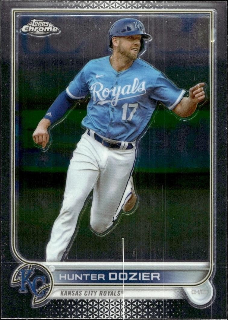 Hunter Dozier 2022 Topps Chrome Update #USC133 Baseball Trading Card - Front 2022 Topps Chrome Update Hunter Dozier #USC133 baseball trading card front