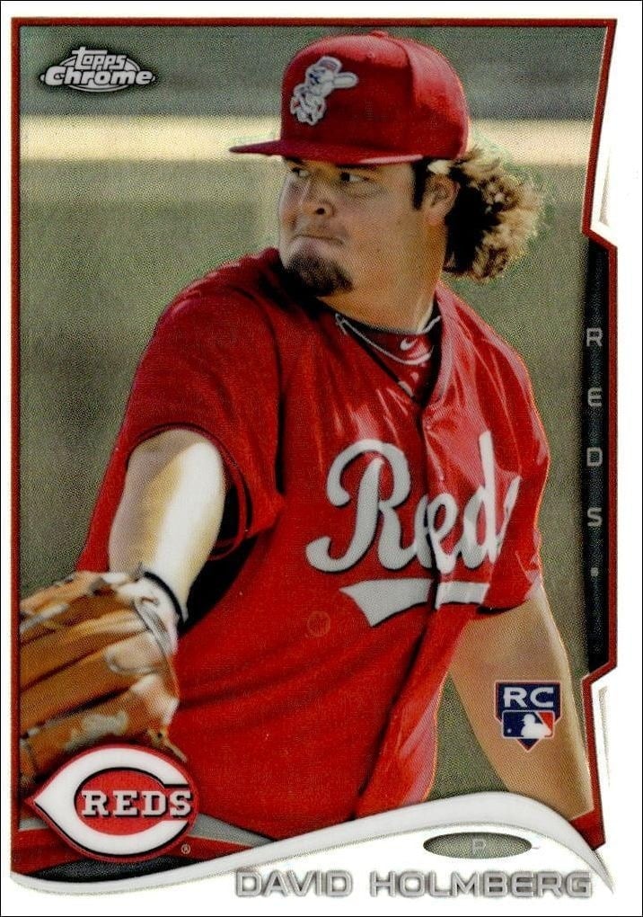 David Holmberg 2014 Topps Chrome #134 Baseball Trading Card - Front 2014 Topps Chrome David Holmberg #134 baseball trading card front