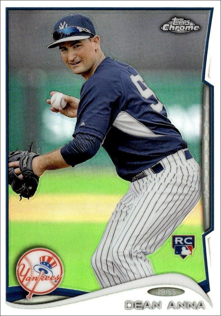 Dean Anna 2014 Topps Chrome #212 Baseball Trading Card - Front 2014 Topps Chrome Dean Anna #212 baseball trading card front