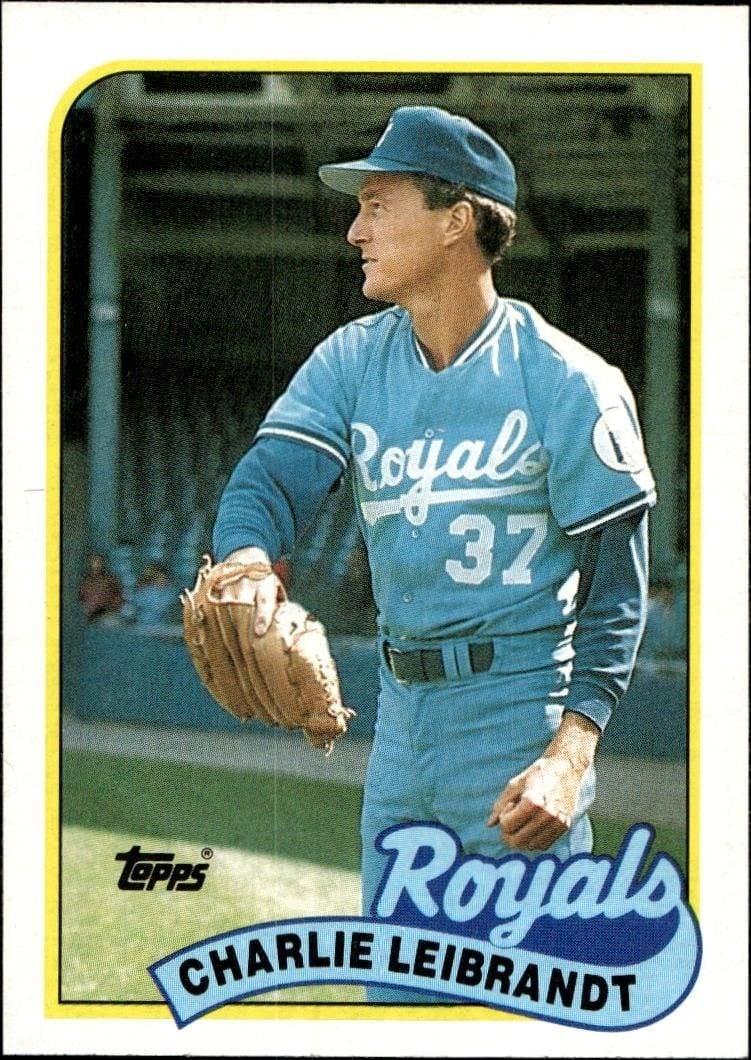 Charlie Leibrandt 1989 Topps #301 Baseball Trading Card - Front 1989 Topps Charlie Leibrandt #301 baseball trading card front