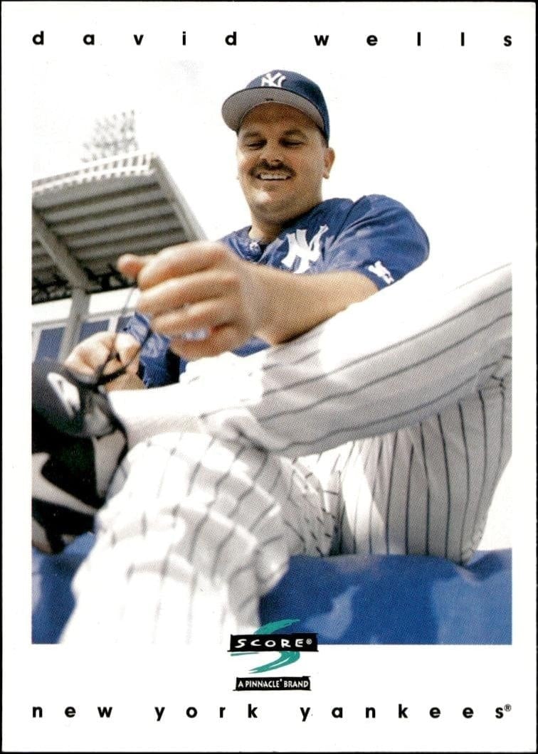 David Wells 1997 Pinnacle Score #337 Baseball Trading Card - Front 1997 Pinnacle Score David Wells #337 baseball trading card front