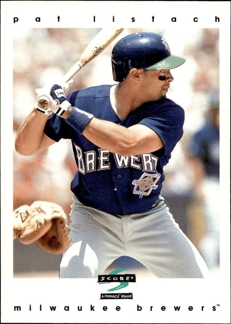 Pat Listach 1997 Pinnacle Score #52 Baseball Trading Card - Front 1997 Pinnacle Score Pat Listach #52 baseball trading card front