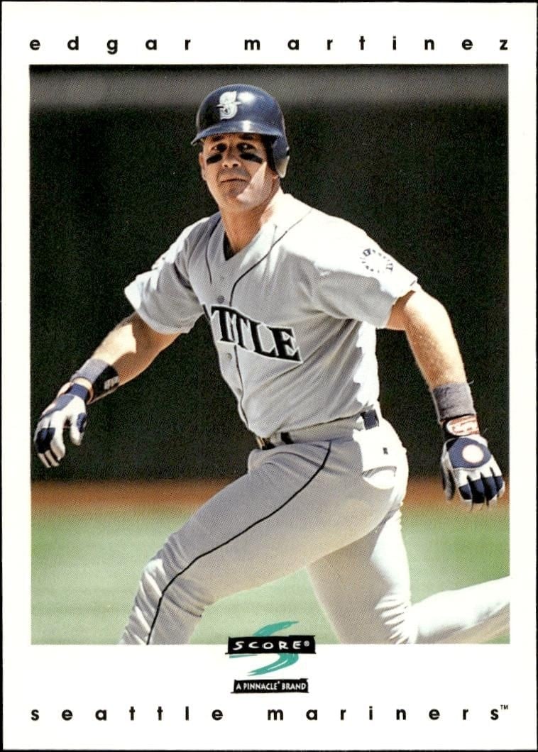 Edgar Martinez 1997 Pinnacle Score #56 Baseball Trading Card - Front 1997 Pinnacle Score Edgar Martinez #56 baseball trading card front