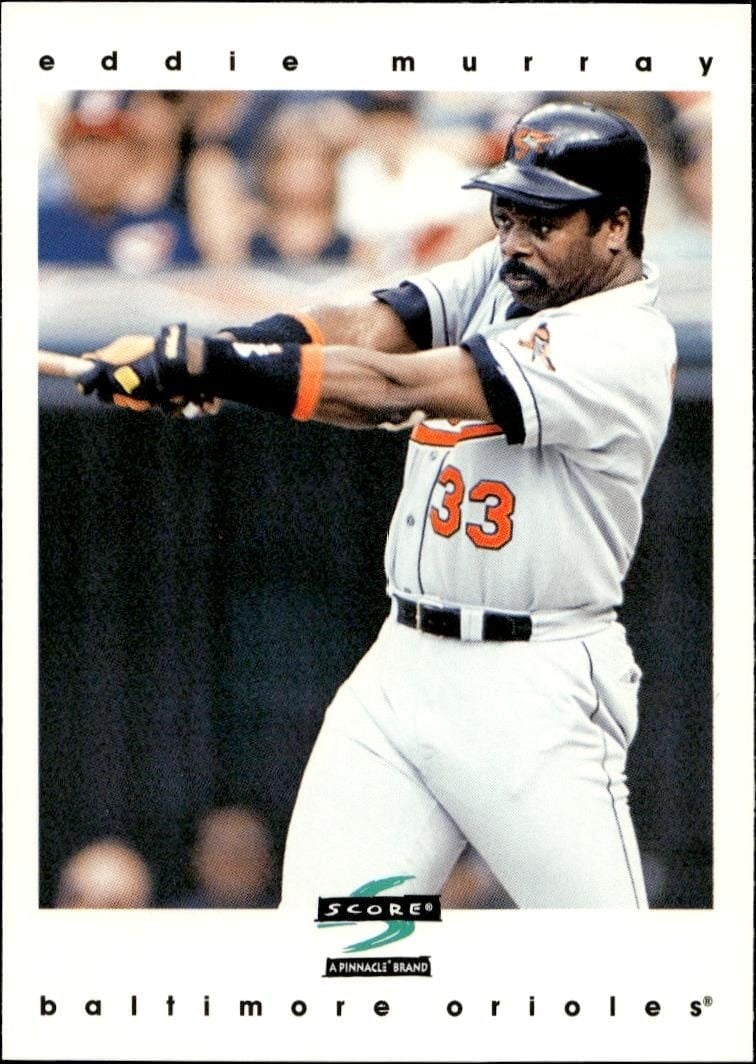 Eddie Murray 1997 Pinnacle Score #46 Baseball Trading Card - Front 1997 Pinnacle Score Eddie Murray #46 baseball trading card front