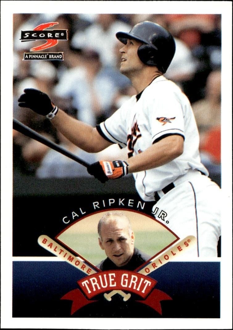 Cal Ripken Jr. 1997 Pinnacle Score #546 Baseball Trading Card - Front 1997 Pinnacle Score Cal Ripken Jr. #546 baseball trading card front