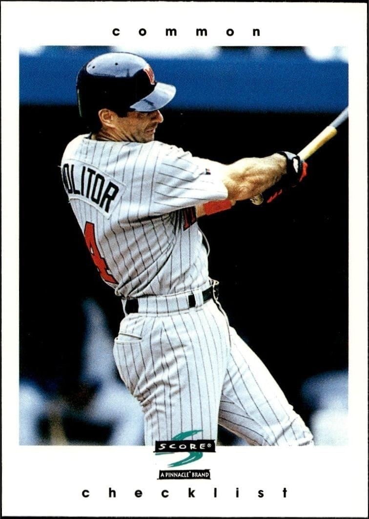 Paul Molitor 1997 Pinnacle Score #329 Baseball Trading Card - Front 1997 Pinnacle Score Paul Molitor #329 baseball trading card front