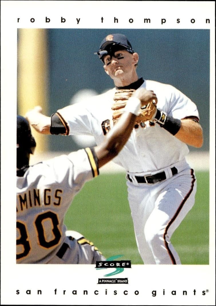 Robby Thompson 1997 Pinnacle Score #90 Baseball Trading Card - Front 1997 Pinnacle Score Robby Thompson #90 baseball trading card front