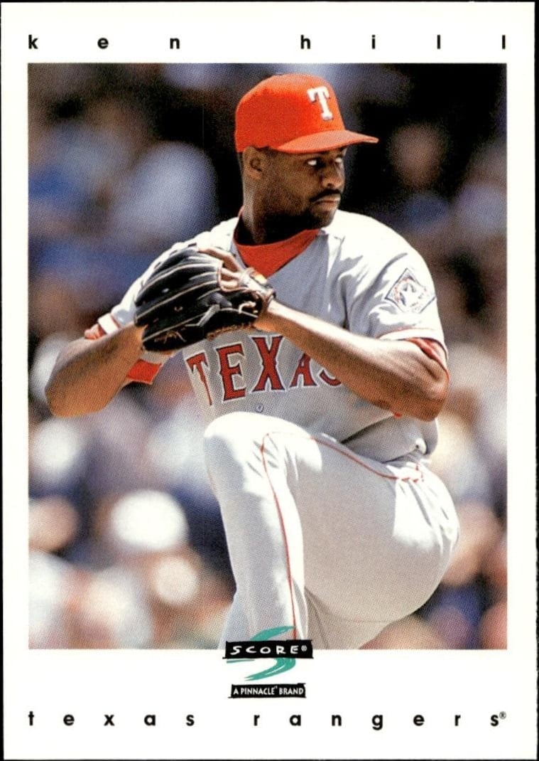 Ken Hill 1997 Pinnacle Score #13 Baseball Trading Card - Front 1997 Pinnacle Score Ken Hill #13 baseball trading card front