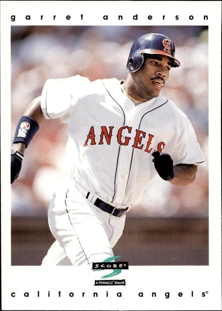 Garret Anderson 1997 Pinnacle Score #30 Baseball Trading Card - Front 1997 Pinnacle Score Garret Anderson #30 baseball trading card front