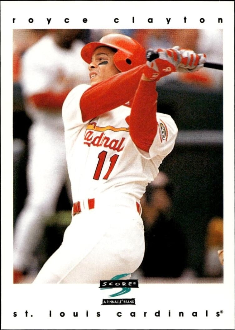 Royce Clayton 1997 Pinnacle Score #291 Baseball Trading Card - Front 1997 Pinnacle Score Royce Clayton #291 baseball trading card front