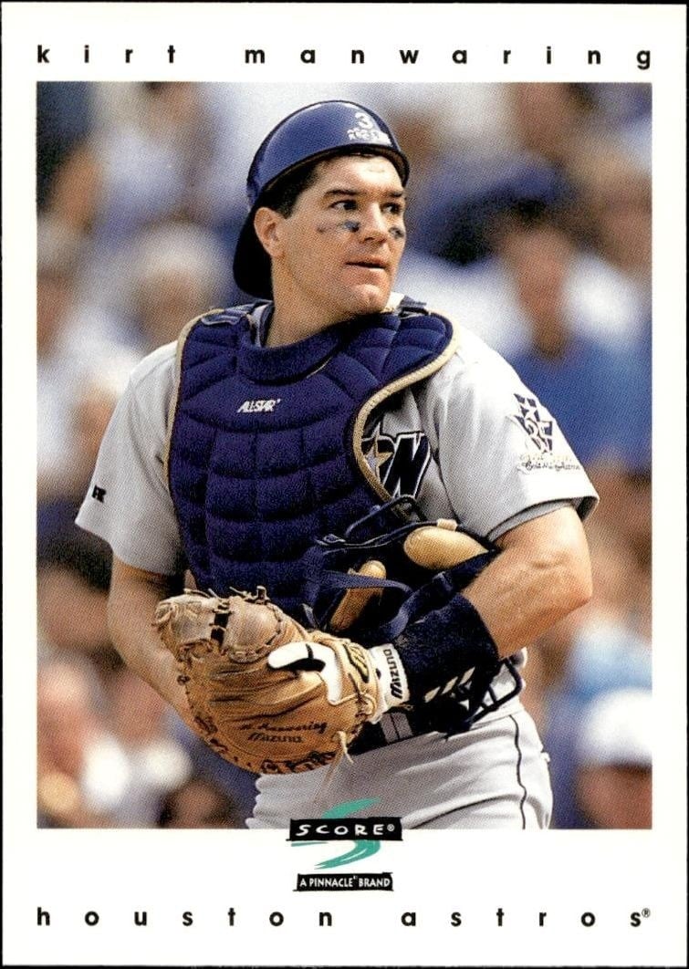 Kirt Manwaring 1997 Pinnacle Score #39 Baseball Trading Card - Front 1997 Pinnacle Score Kirt Manwaring #39 baseball trading card front