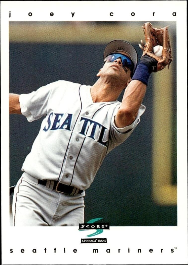 Joey Cora 1997 Pinnacle Score #201 Baseball Trading Card - Front 1997 Pinnacle Score Joey Cora #201 baseball trading card front