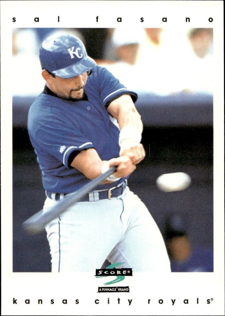 Sal Fasano 1997 Pinnacle Score #70 Baseball Trading Card - Front 1997 Pinnacle Score Sal Fasano #70 baseball trading card front